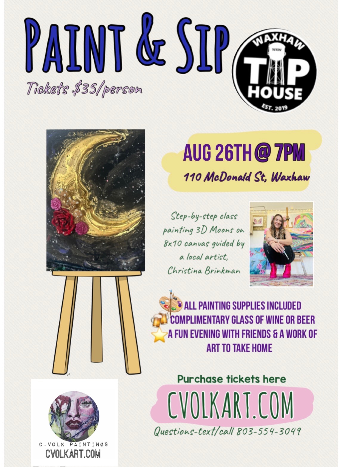 Paint & Sip with C Volk Paintings